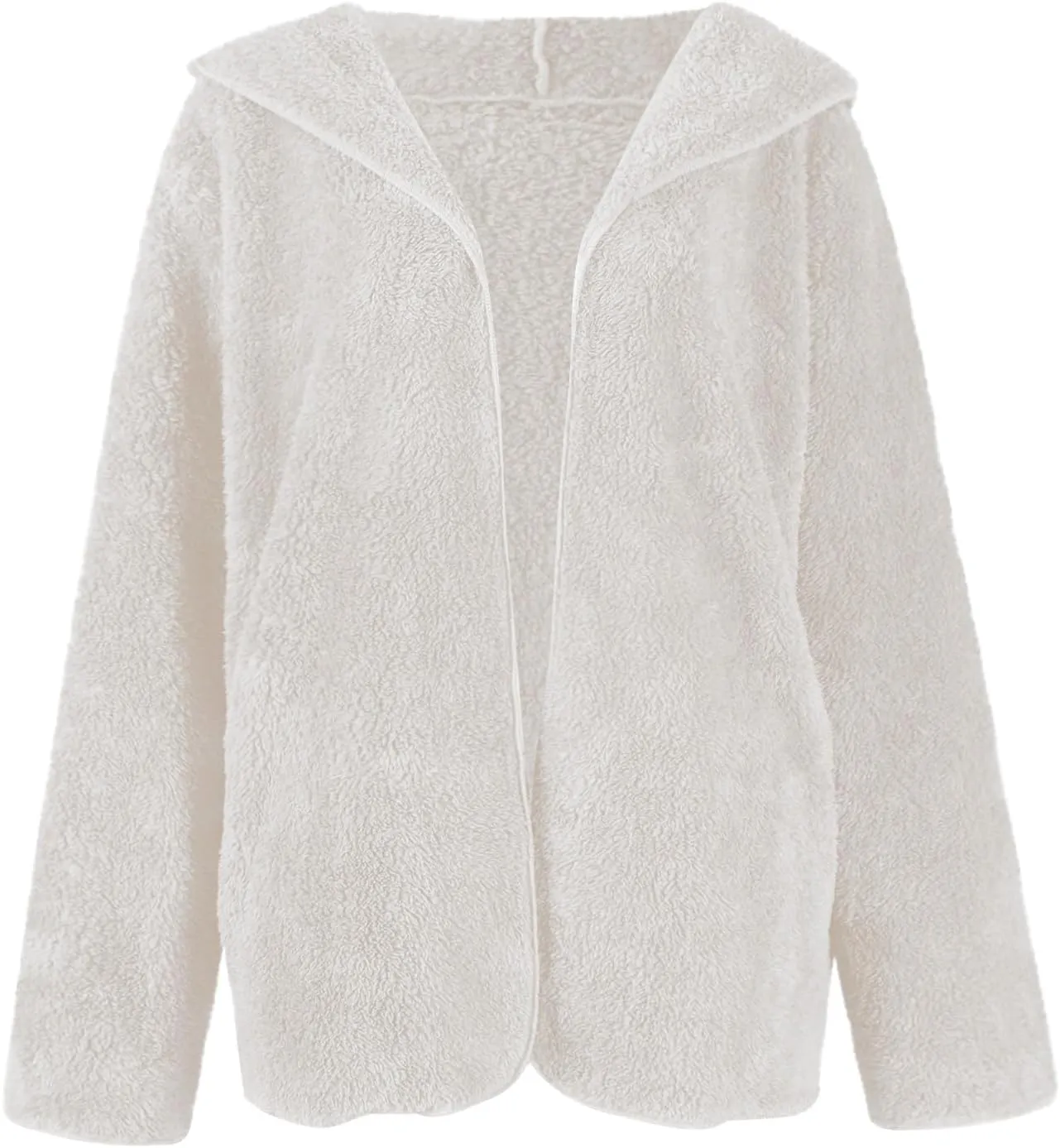 Sherpa Jacket Women Oversized Fleece Lined Jacket Faux Fur Winter Coat Zip up Fuzzy Hoodie Warm Outerwear with Pocket
