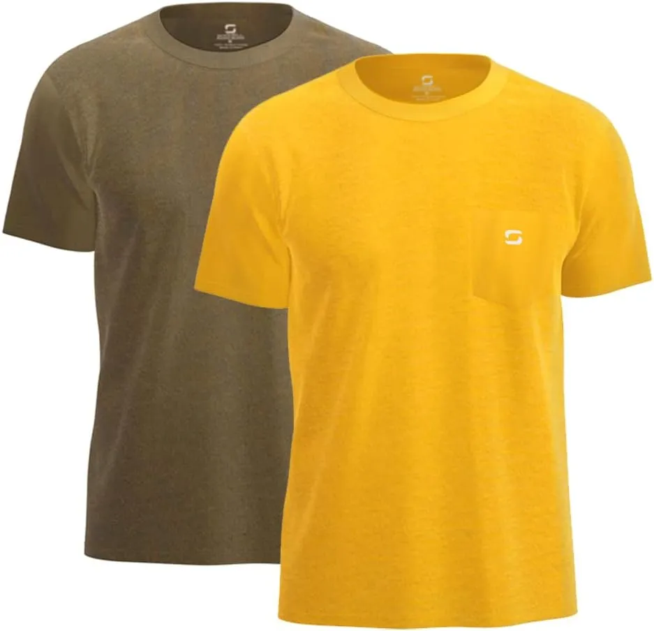 SHOHELL Pocket T Shirts for Men - Cotton Men's T-Shirts, Multipack