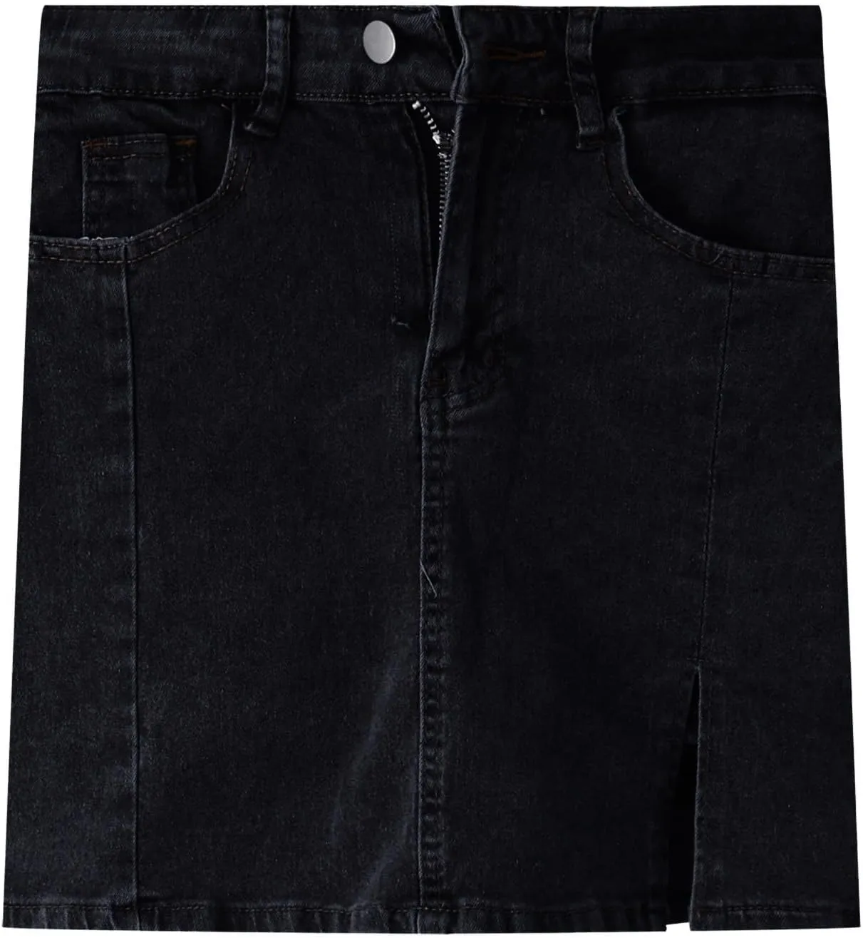 Skorts Skirts for Women Trendy Denim Casual Mini Skirt Side Slit High Waist Slim Fit Stretchy Teen Girls Jean Shorts