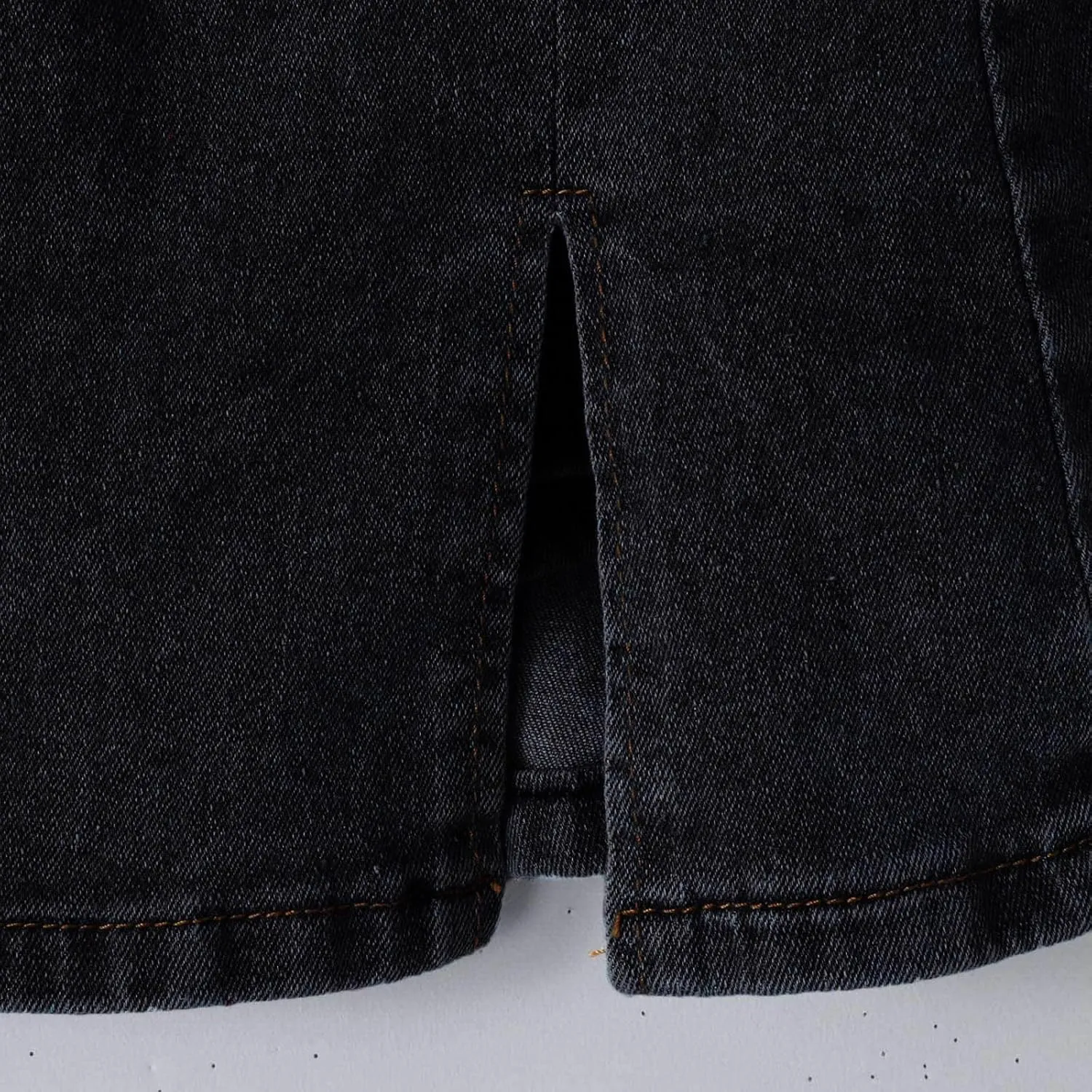 Skorts Skirts for Women Trendy Denim Casual Mini Skirt Side Slit High Waist Slim Fit Stretchy Teen Girls Jean Shorts