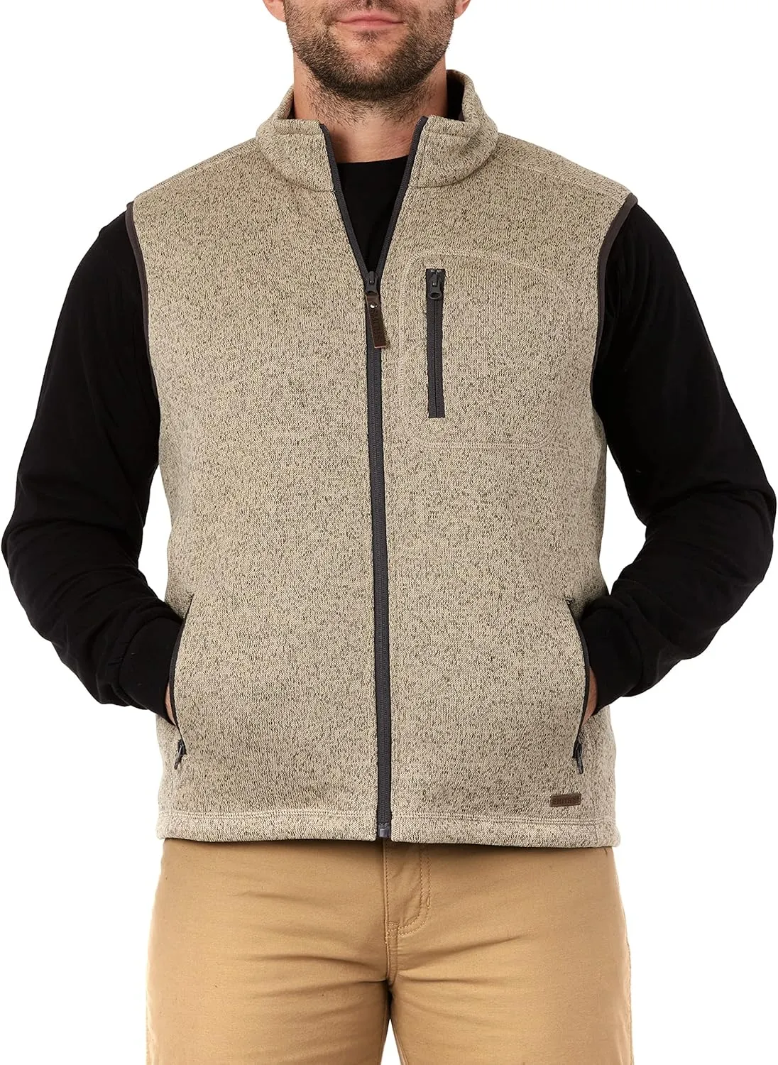 Smith's Workwear Men's Sherpa Lined Sweater Fleece Vest