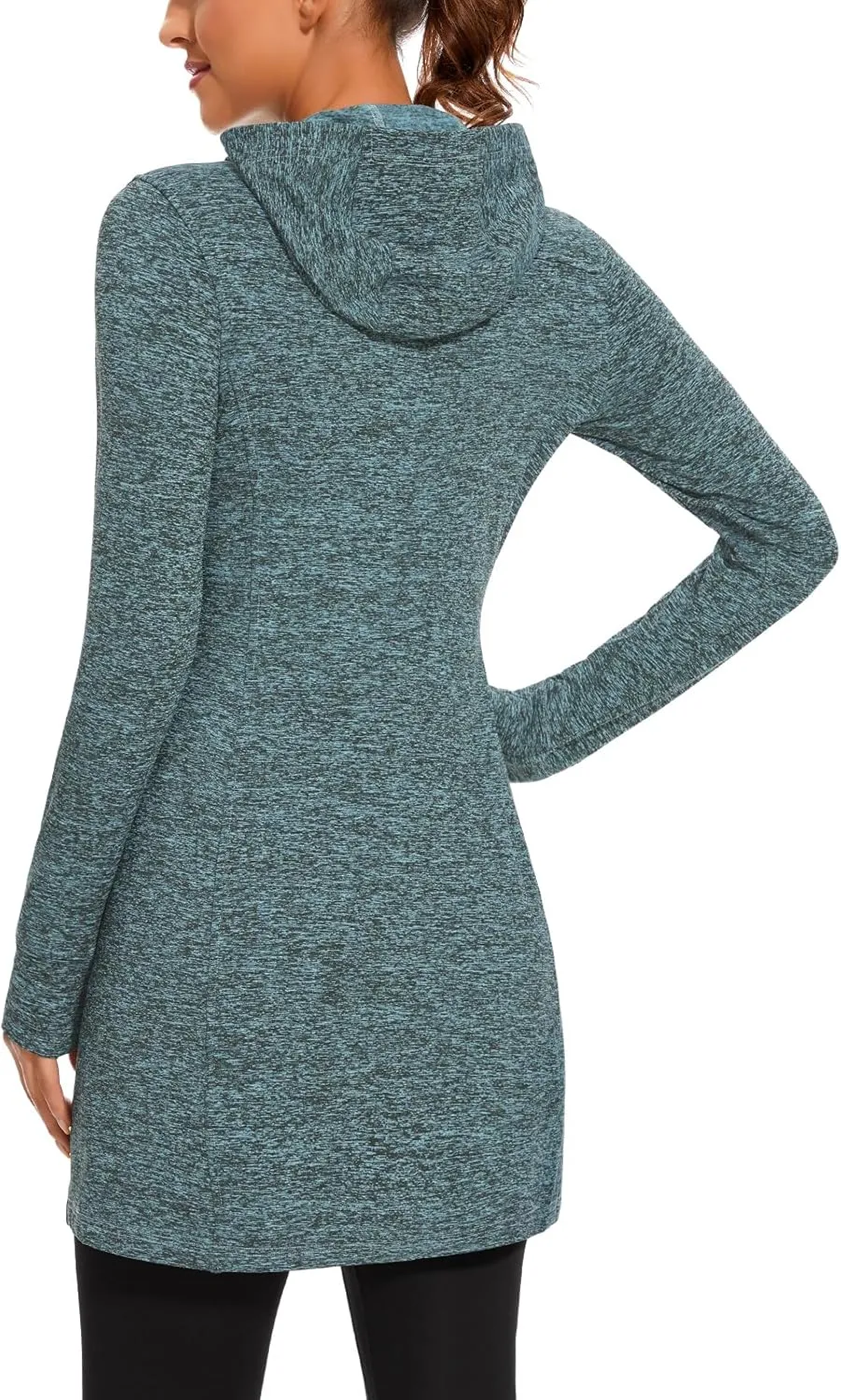Soneven Women's Fleece Sweatshirt Dress Warm Pullover Long Sleeve Thermal Hoodie Dresses Winter Outfits with Pocket