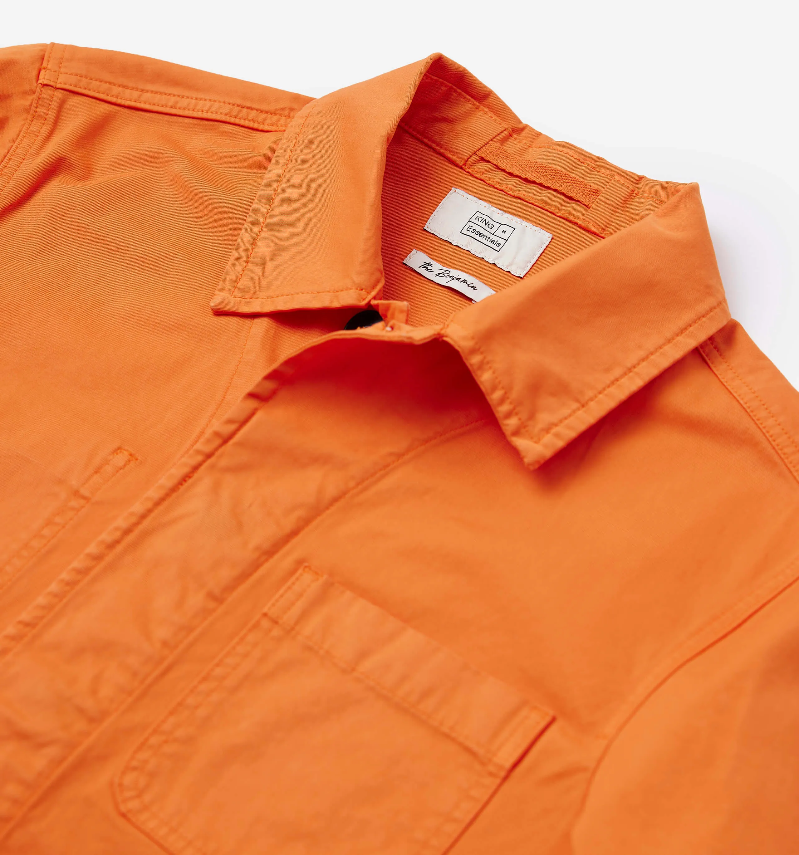 Stretch-Cotton Overshirt Orange