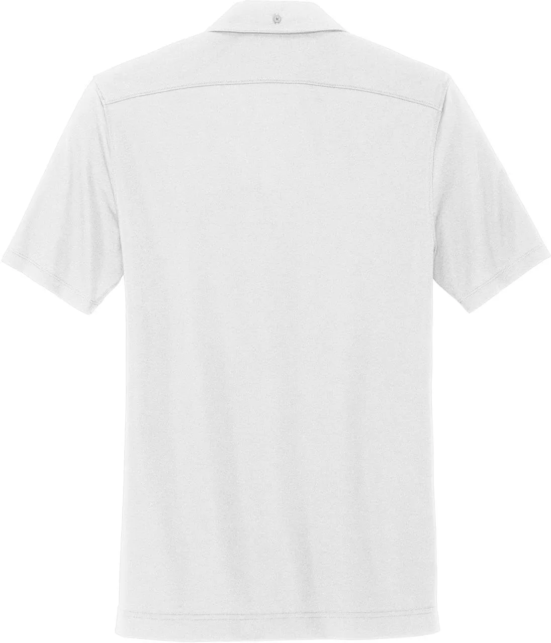 Stretch Pique Moisture Wicking Performance Full-Button Polo Shirt