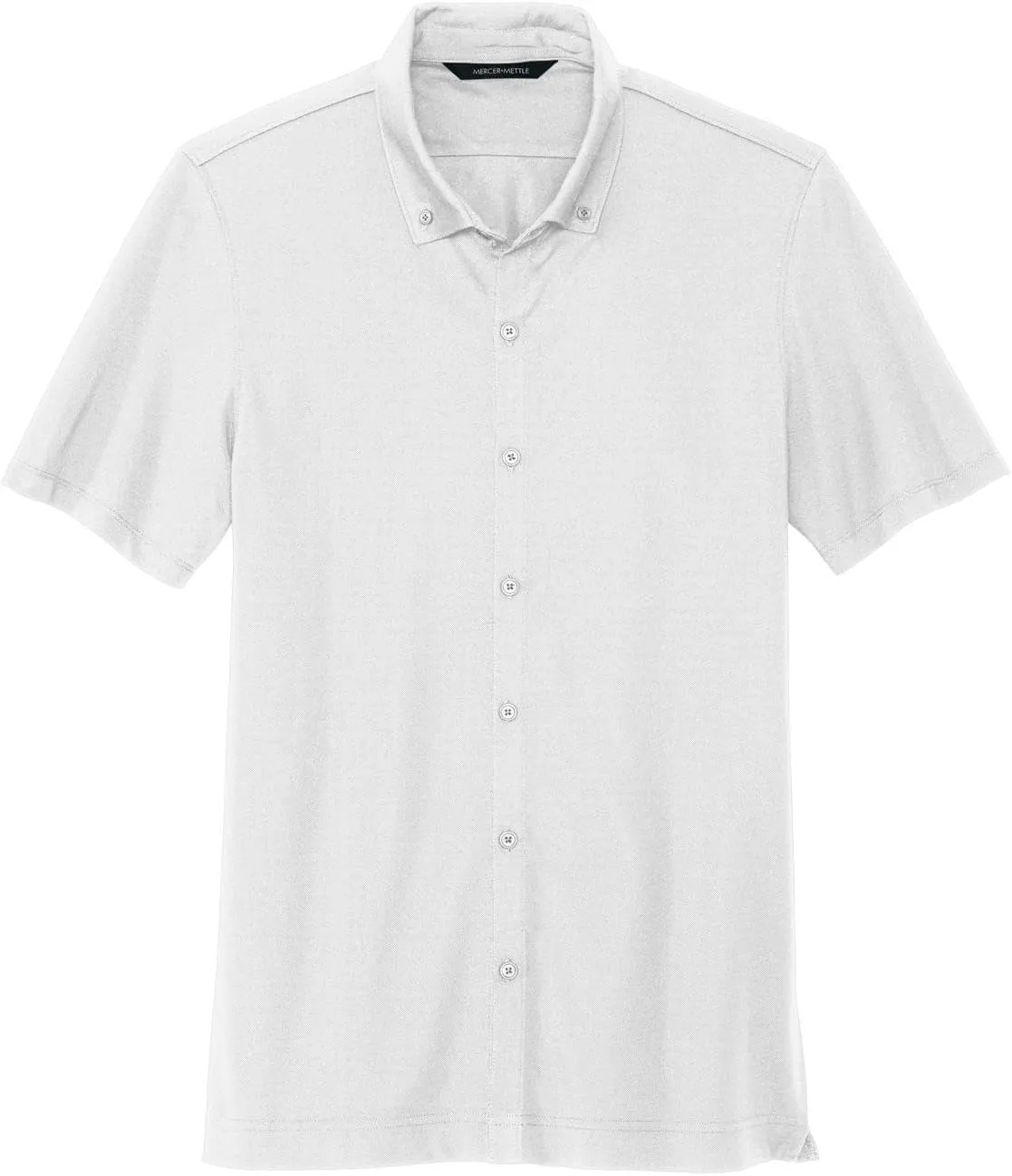 Stretch Pique Moisture Wicking Performance Full-Button Polo Shirt