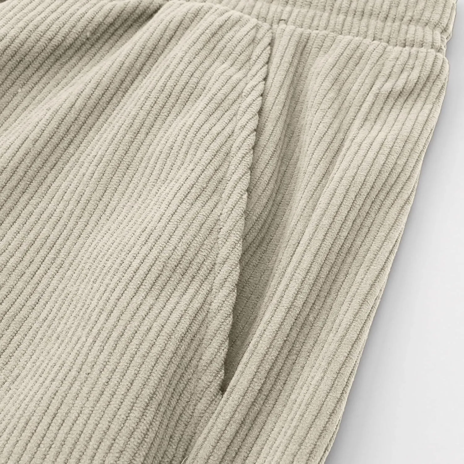 SUWBMHWE Corduroy Pants for Men Corduroy Baggy Wide Leg Joggers Pants Casual Cargo Pants Elastic Waist Sweatpants