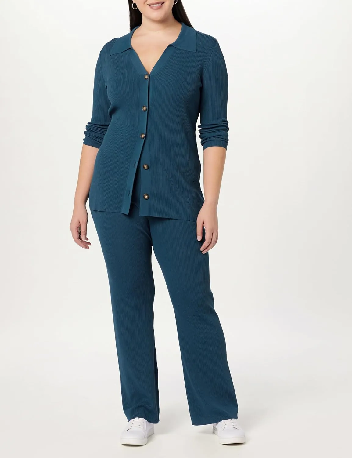 The Drop Women's Constance Rib Button-Down Sweater