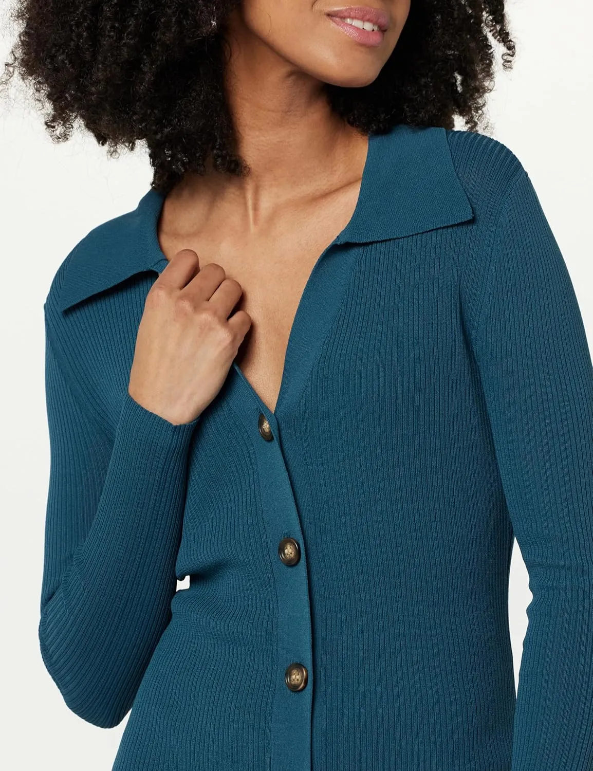 The Drop Women's Constance Rib Button-Down Sweater