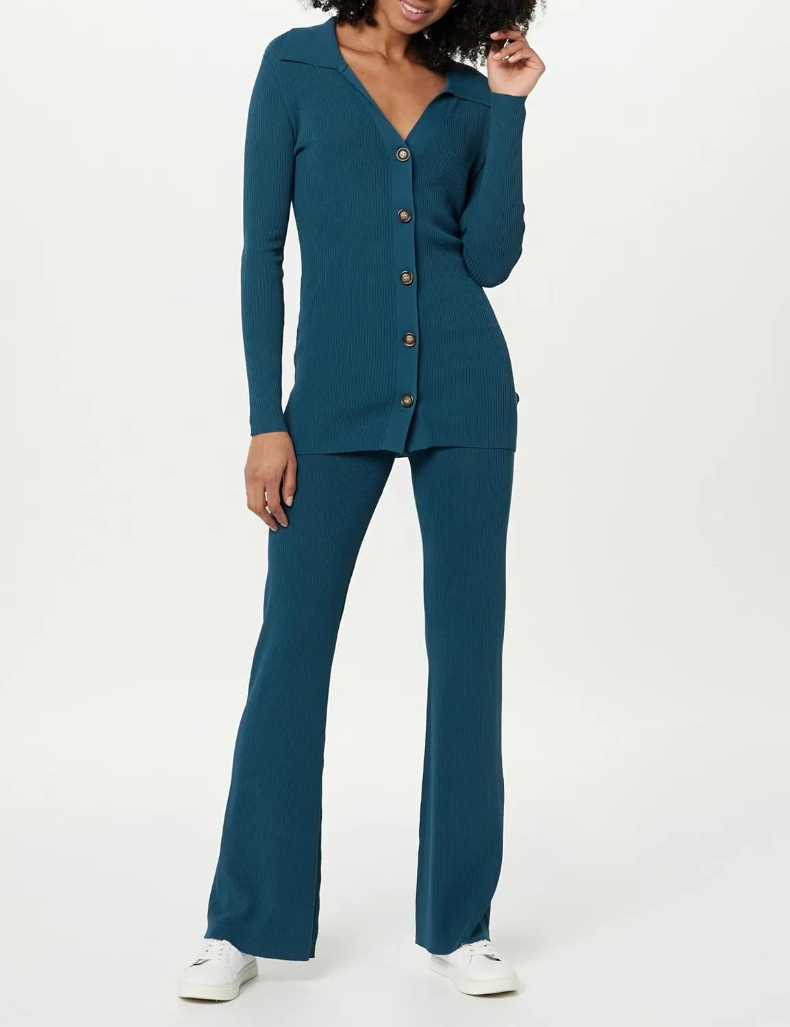 The Drop Women's Constance Rib Button-Down Sweater