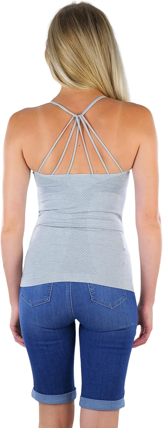 ToBeInStyle Womens Unique Open Back Design Tops Tank Shirt
