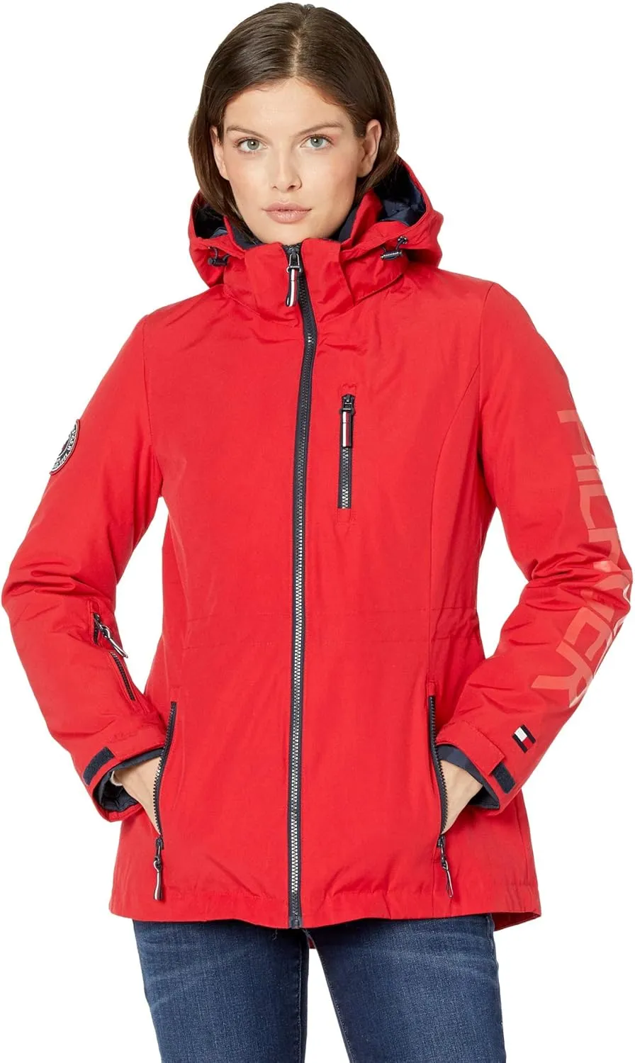 Tommy Hilfiger womens 3-in-1 Systems Insulated Jacket With Removable Hoodie