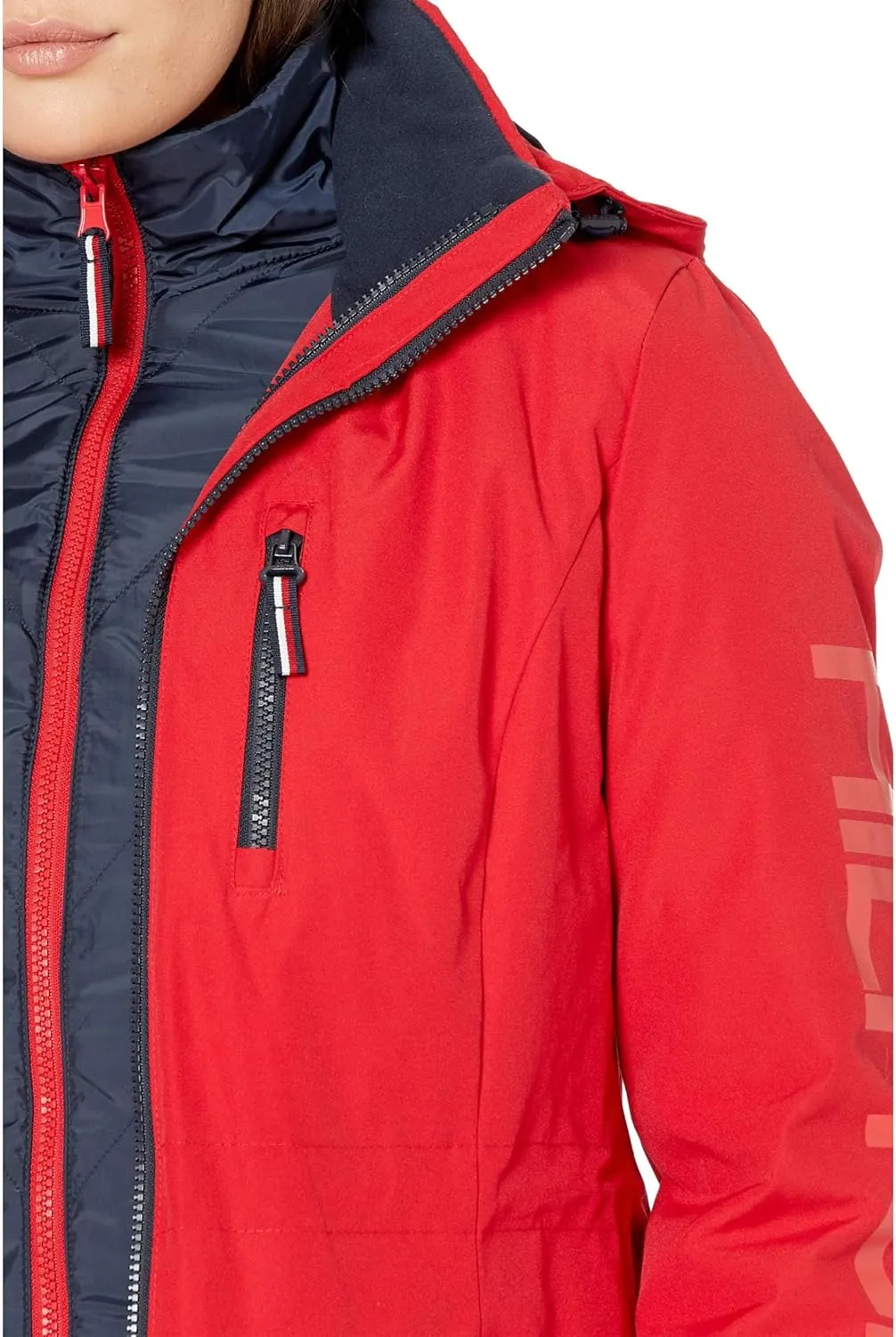 Tommy Hilfiger womens 3-in-1 Systems Insulated Jacket With Removable Hoodie
