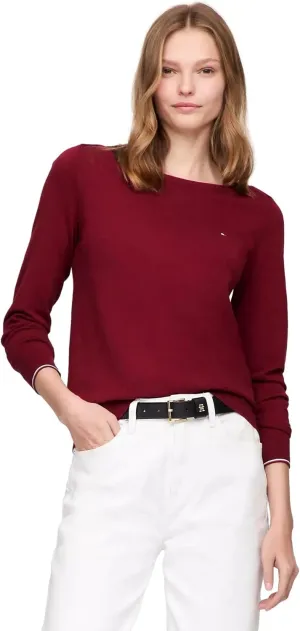TOMMY HILFIGER Women's Solid Boatneck Sweater Collection 2025