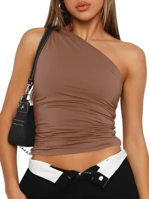 Trendy Queen Womens Going Out Tops Summer Spring Tank Crop Outfit Cute Y2k Shirts Corset Fashion Workout Clothes 2025