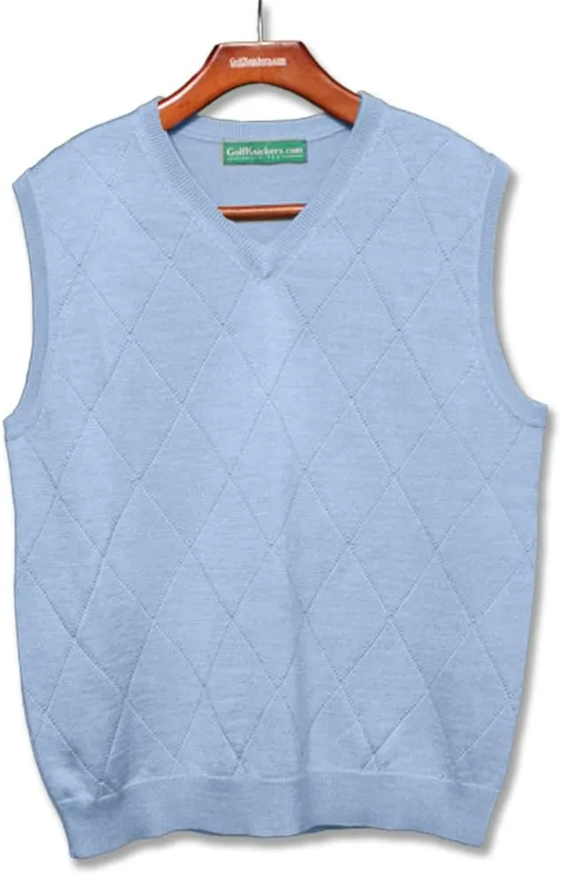 V Neck Solid Sweater Vest - Mens