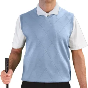 V Neck Solid Sweater Vest - Mens
