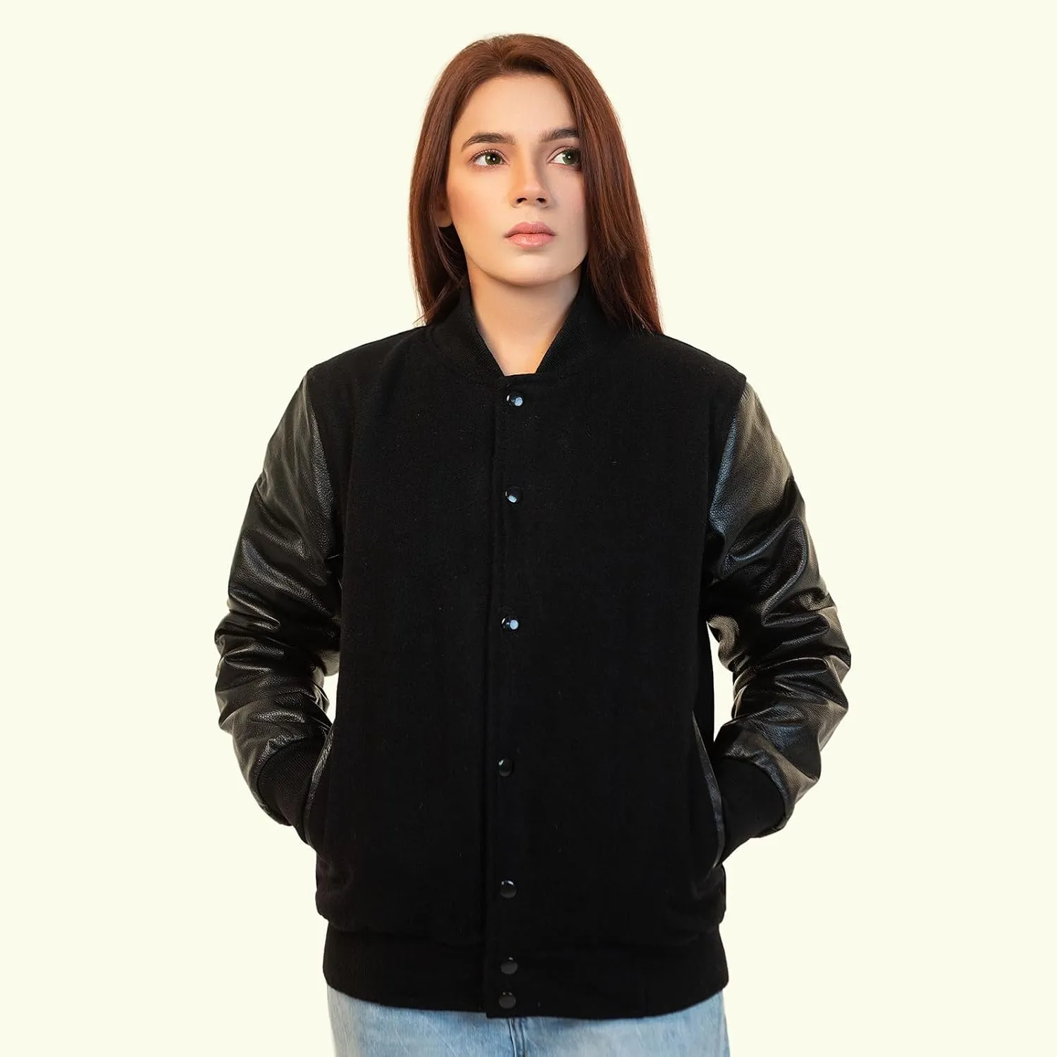 Varsity Jacket Men/Unisex Letterman Jacket | College Baseball High School Bomber Wool/Fleece/Leather Jacket