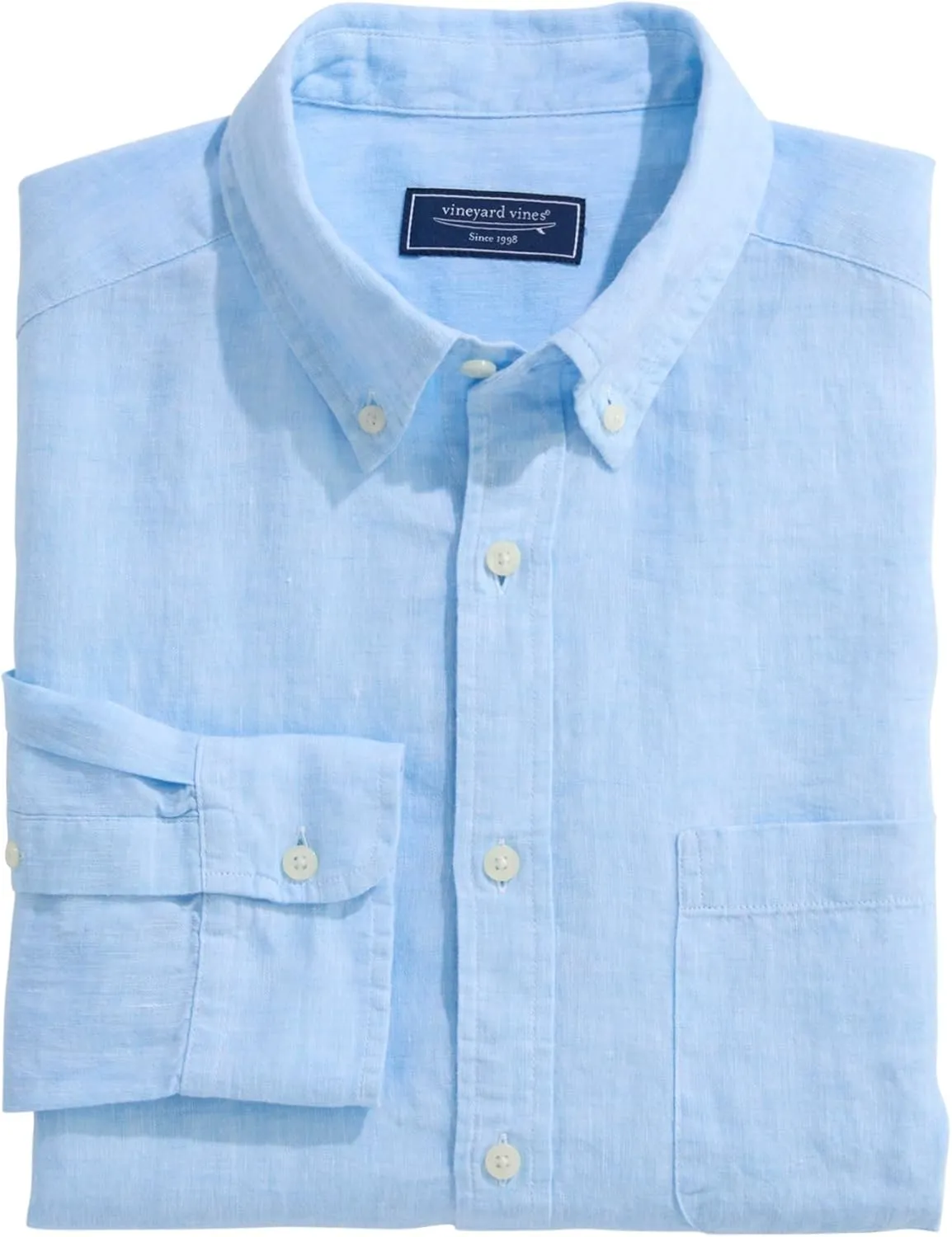 vineyard vines Men's Linen Surfside Solid Shirt