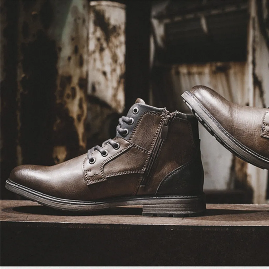 West Louis Retro High-Top Real Fashion Boots