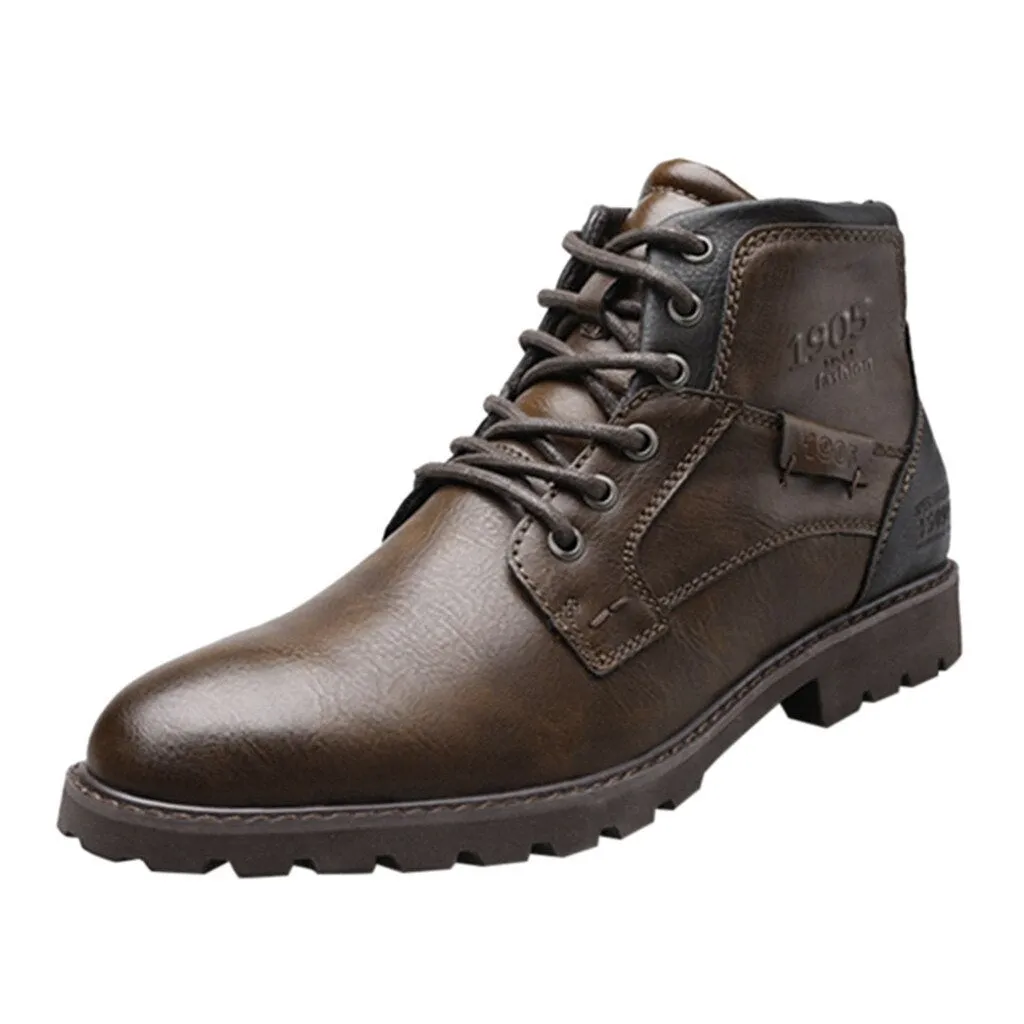 West Louis Retro High-Top Real Fashion Boots