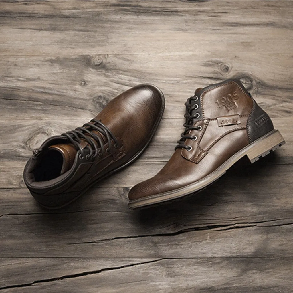 West Louis Retro High-Top Real Fashion Boots