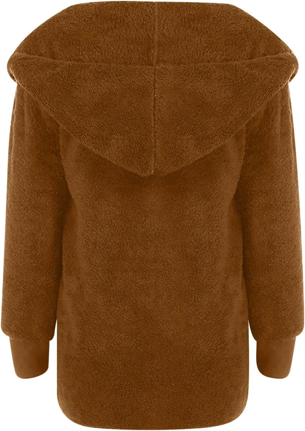 Women 2023 Fall Winter Fleece Jackets Oversized Long Sleeve Open Front Hooded Sherpa Cardigan Warm Fuzzy Coat Outwear