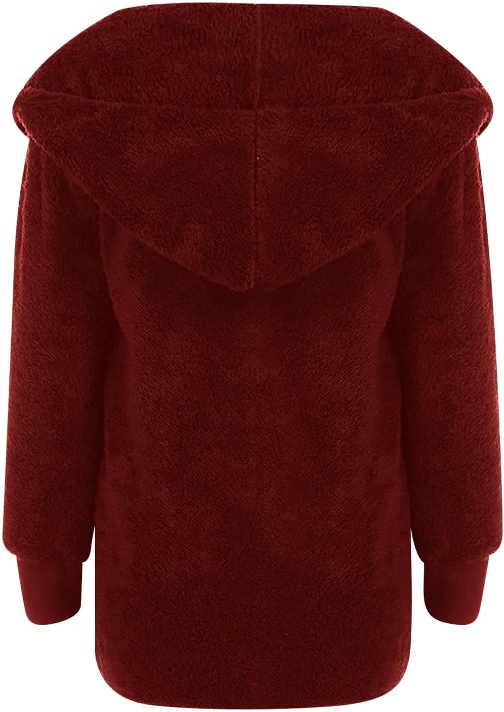Women 2023 Fall Winter Fleece Jackets Oversized Long Sleeve Open Front Hooded Sherpa Cardigan Warm Fuzzy Coat Outwear