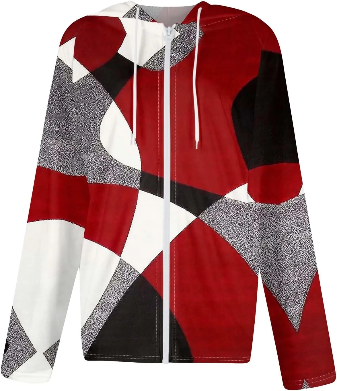 Women Oversized Fall Winter Hoodie Coats Long Sleeve Crew Neck Full Zip Up Trendy Casual Sweatshirt Jackets Tops