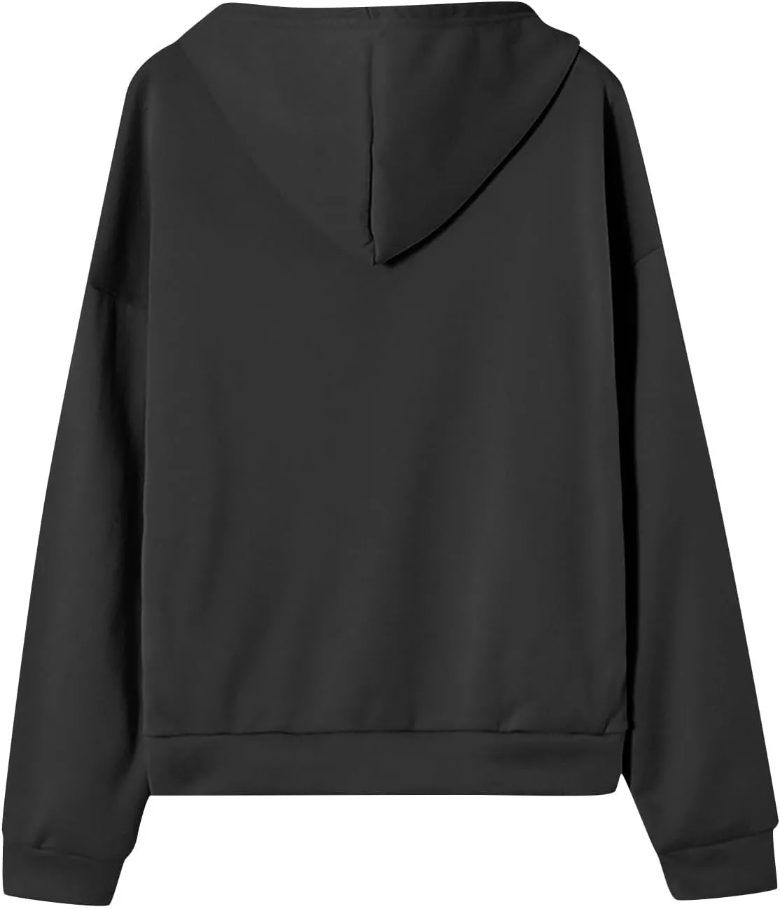 Women Zip Up Hoodie Long Sleeve Oversized Sweatshirts Y2K Jacket Pockets Patchwork Design Drawstring Hooded Jacket
