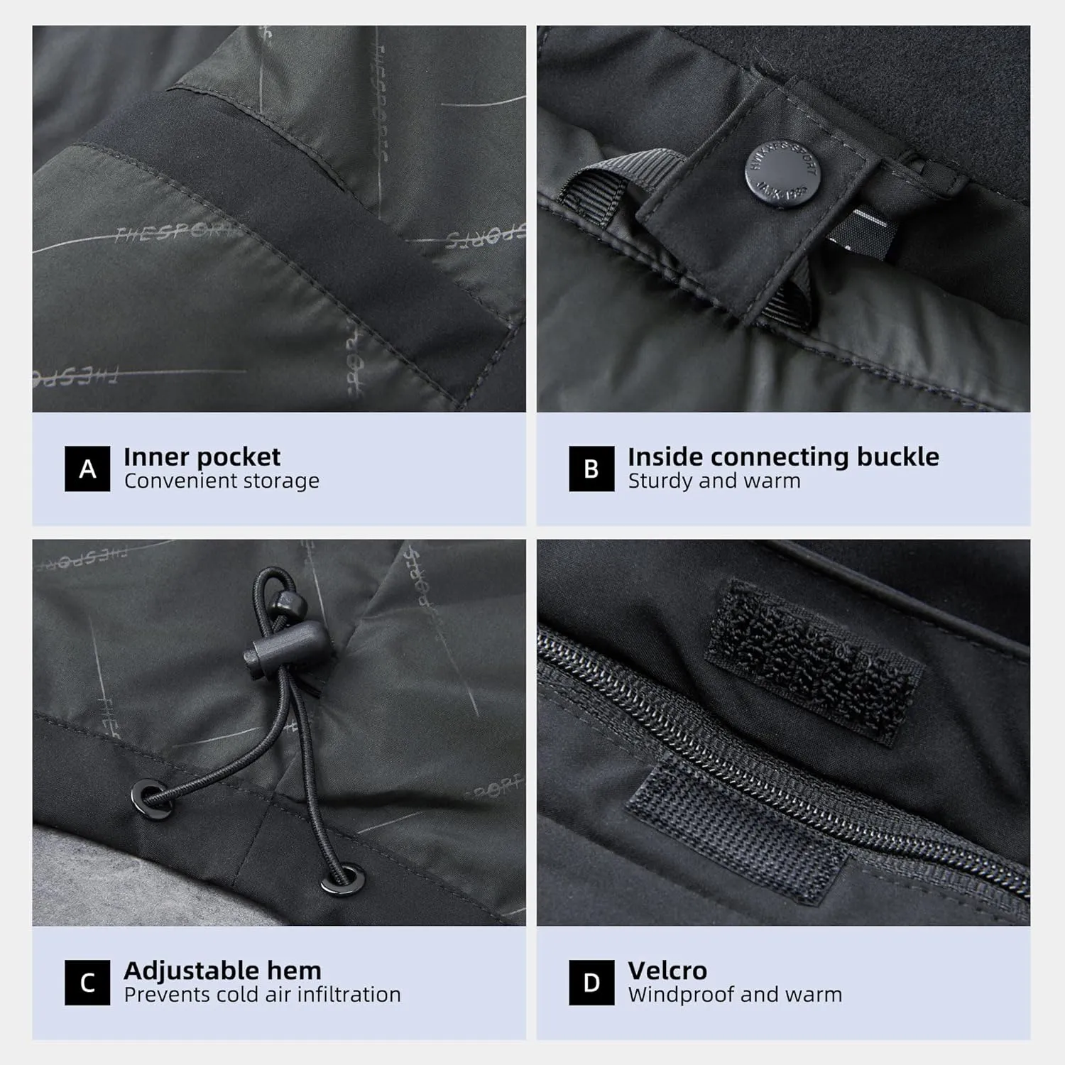 Women's 3-in-1 Waterproof Winter Jacket With Removable Inner Liner and Hooded Warm Jacket For Women