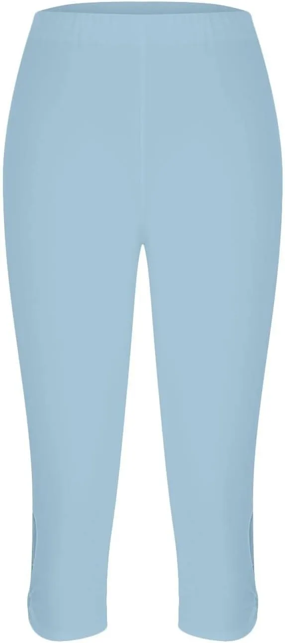 Womens Capris Summer Dressy Cropped High Waisted Yoga Pants Casual Lightweight Soft Leggings Workout Pants
