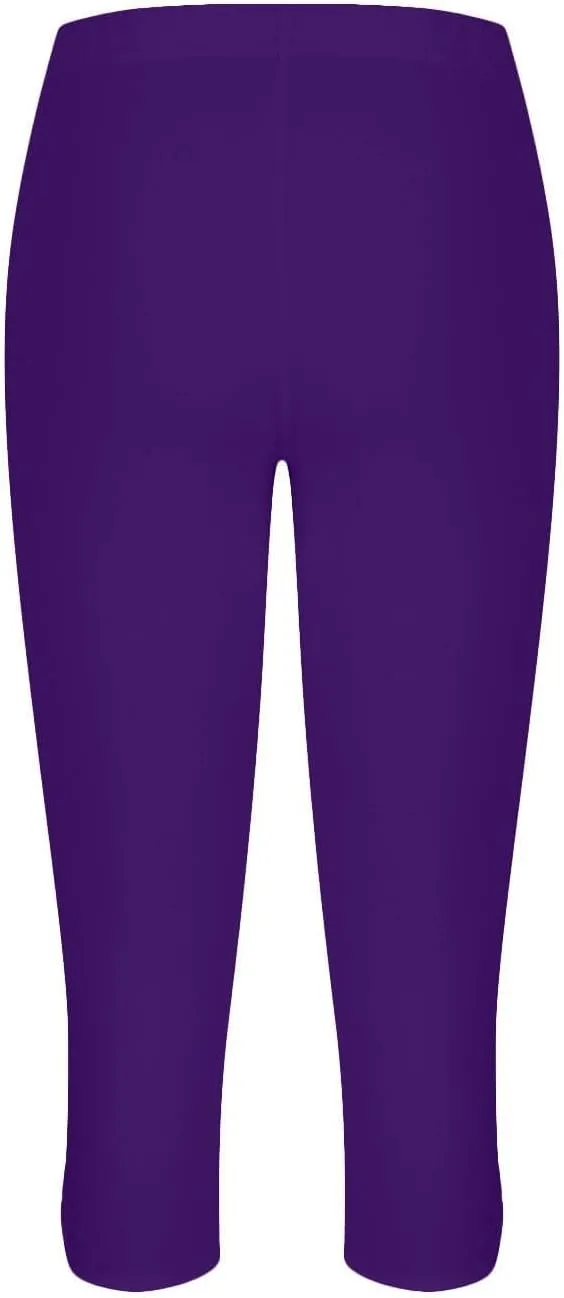 Womens Capris Summer Dressy Cropped High Waisted Yoga Pants Casual Lightweight Soft Leggings Workout Pants