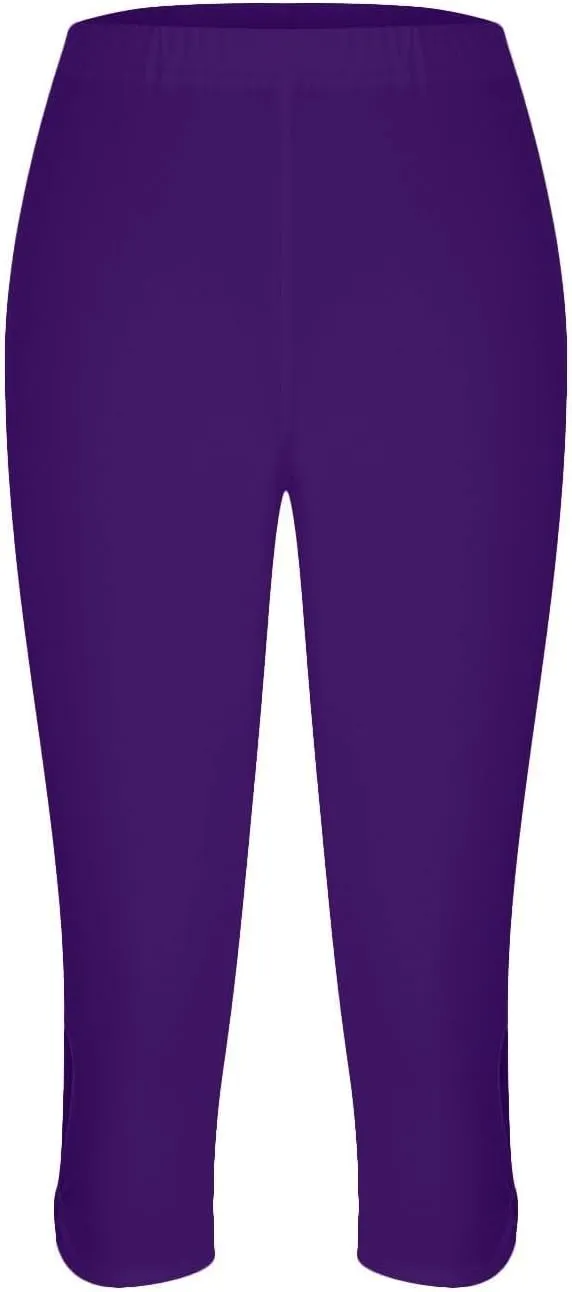 Womens Capris Summer Dressy Cropped High Waisted Yoga Pants Casual Lightweight Soft Leggings Workout Pants