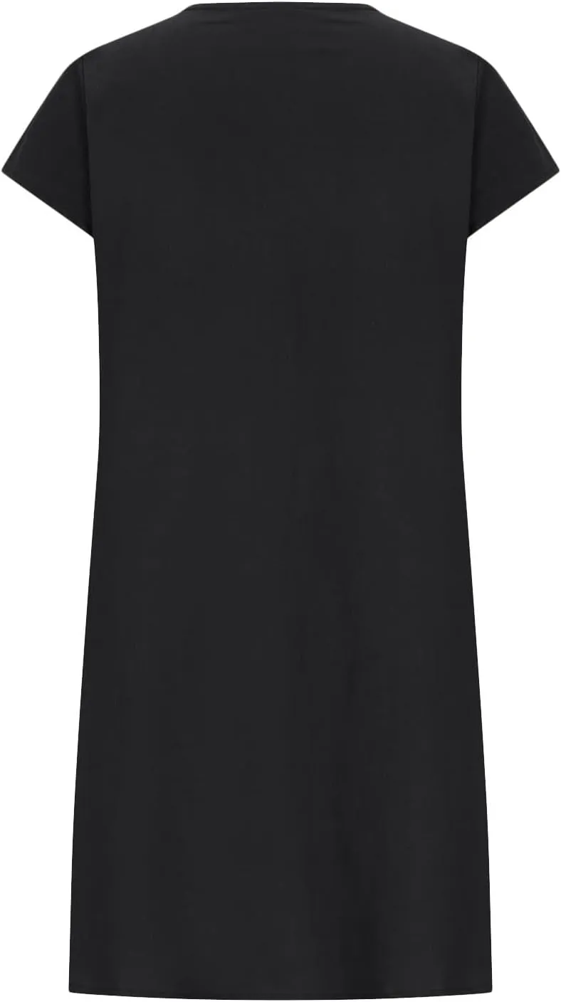 Women's Cotton Linen Midi Dress Plus Size Cap Sleeve Pleated Summer Dresses Vacation Crew Neck Casual Dress