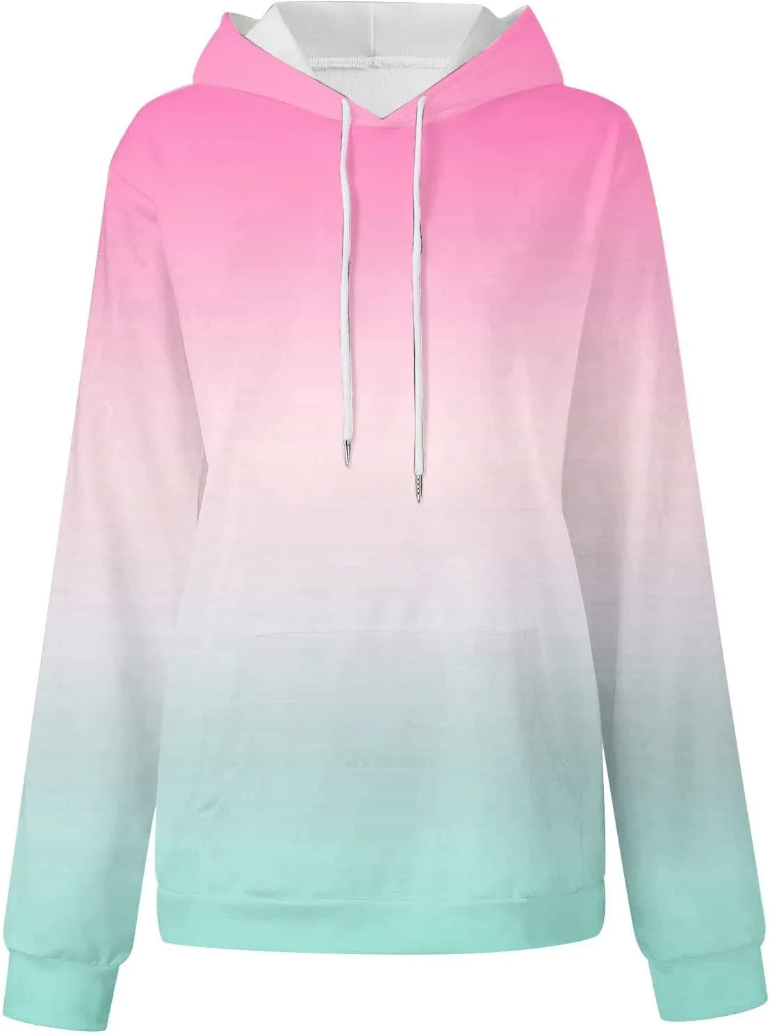 Womens Fall Fashion 2024 Trendy Oversized Hoodie Sweatshirts Gradient Color Casual Drawstring Hoodies