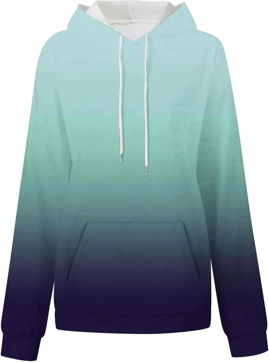 Womens Fall Fashion 2024 Trendy Oversized Hoodie Sweatshirts Gradient Color Casual Drawstring Hoodies