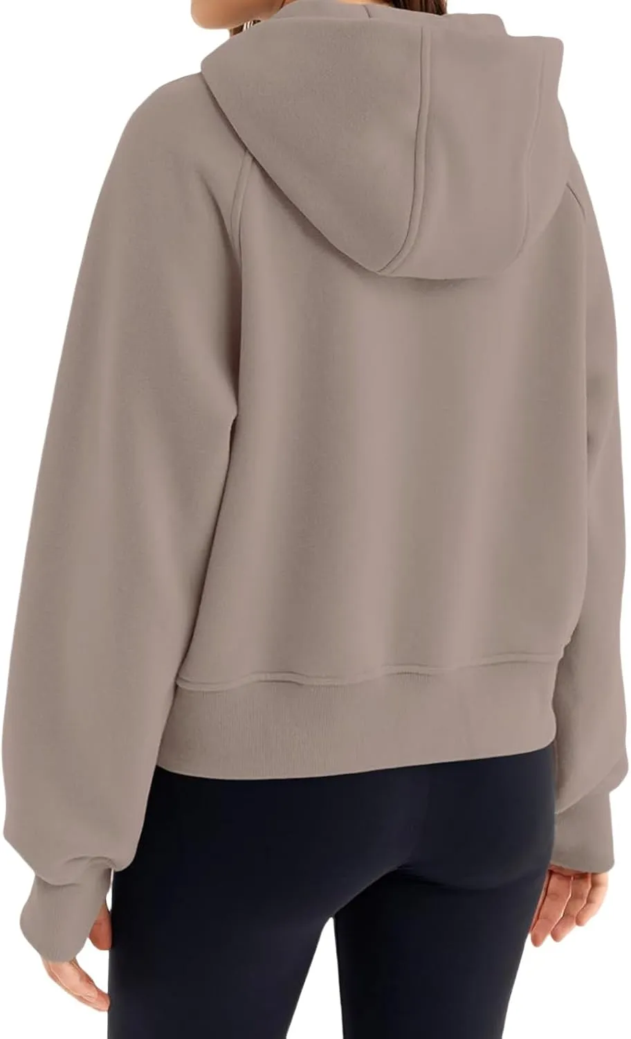 Women's Fleece Hoodies Zip Up Long Sleeve Oversized Sweatshirts Casual Solid Sweaters Fall Fashion Pullover Outfits