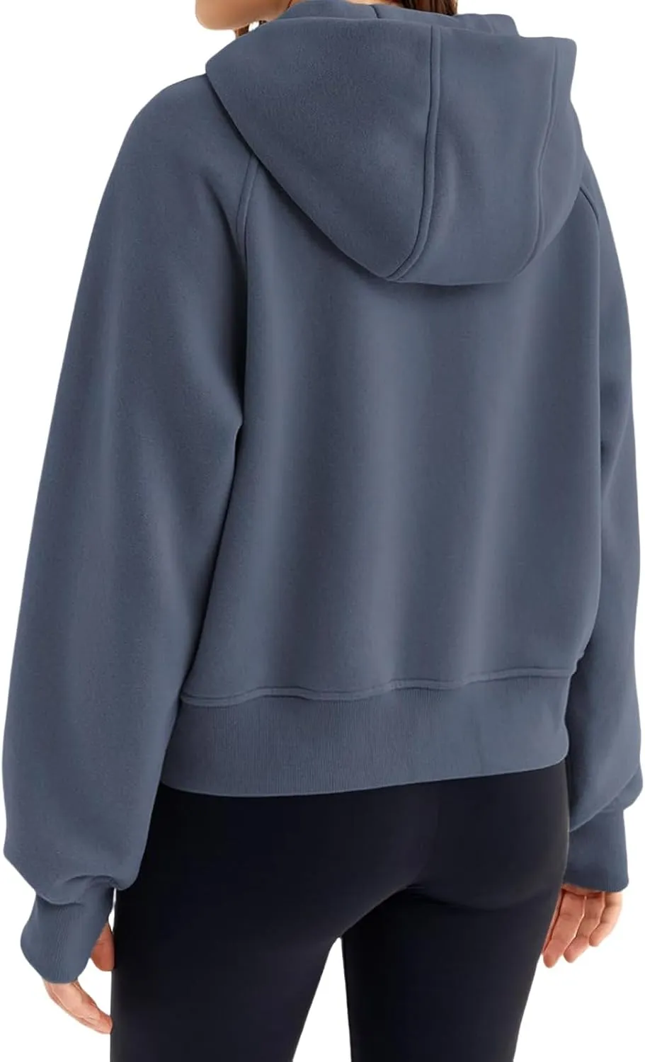 Women's Fleece Hoodies Zip Up Long Sleeve Oversized Sweatshirts Casual Solid Sweaters Fall Fashion Pullover Outfits
