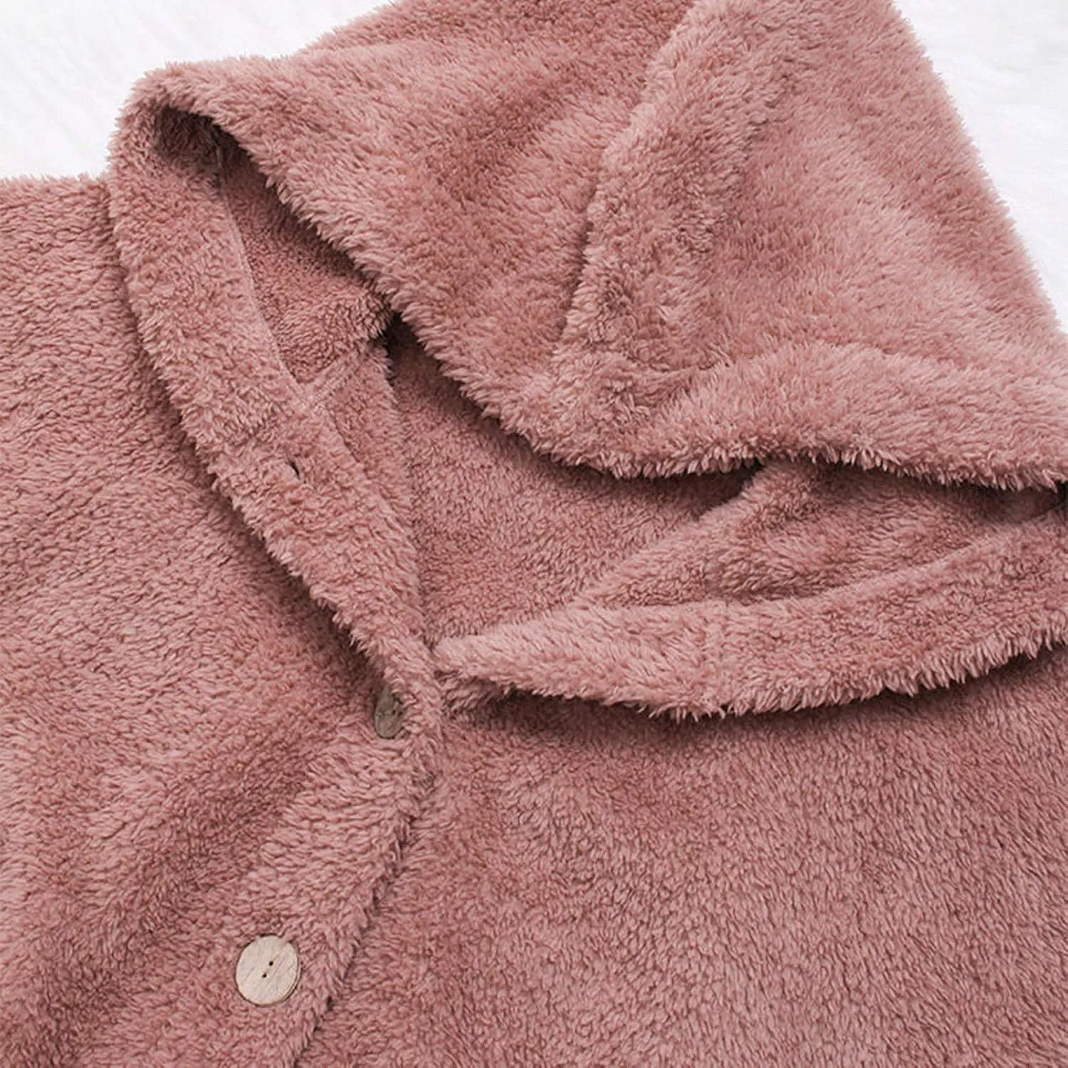 Womens Fuzzy Fleece Sherpa Hoodies Oversized Button Down Sweatshirt Winter Thermal Sweaters Soft Warm Hoodies