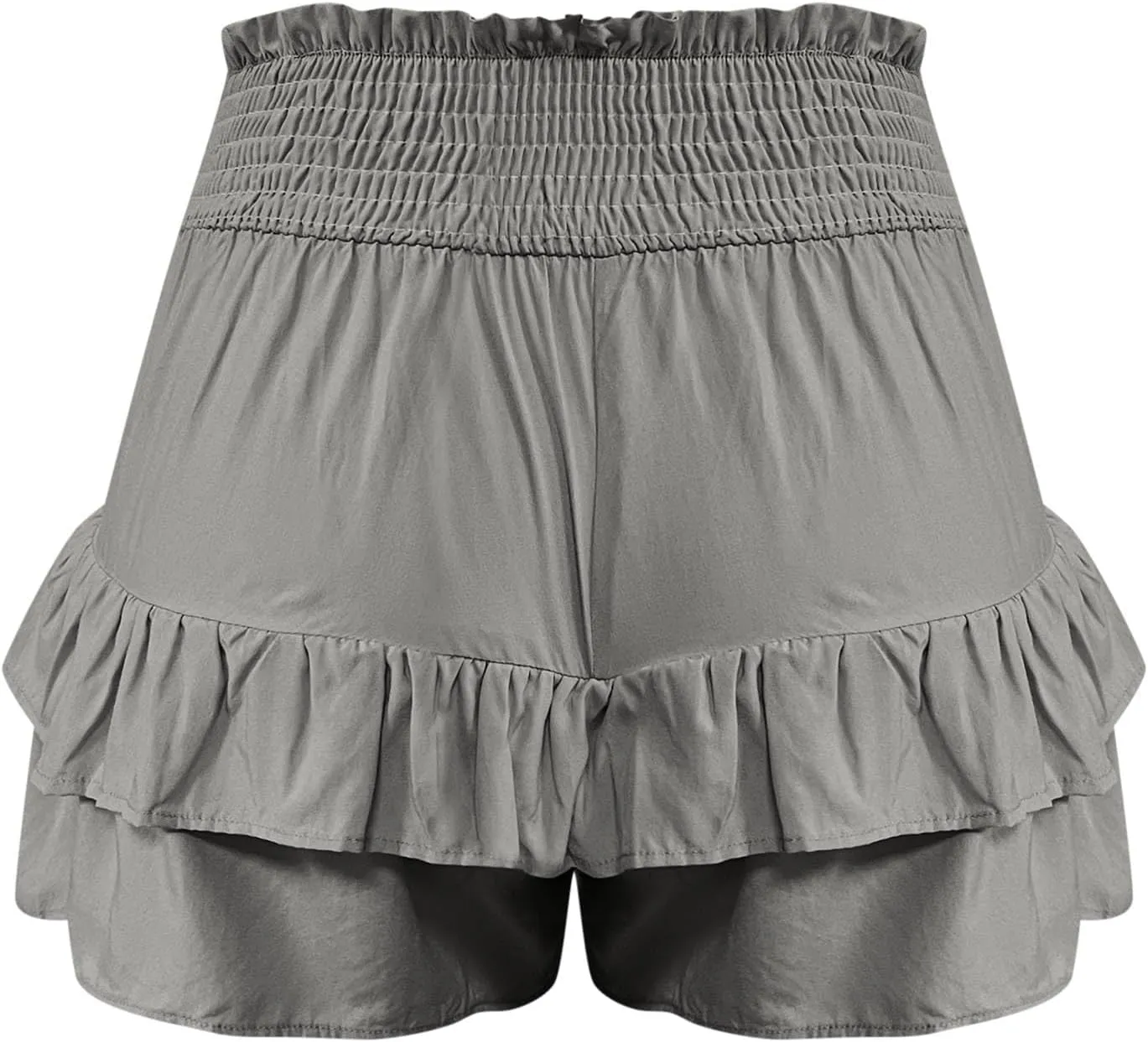 Women's High Waisted Pleated Skirts Boho Ruffle Tiered Shorts Beach Vacation Short Summer Comfy Flowy Skirt