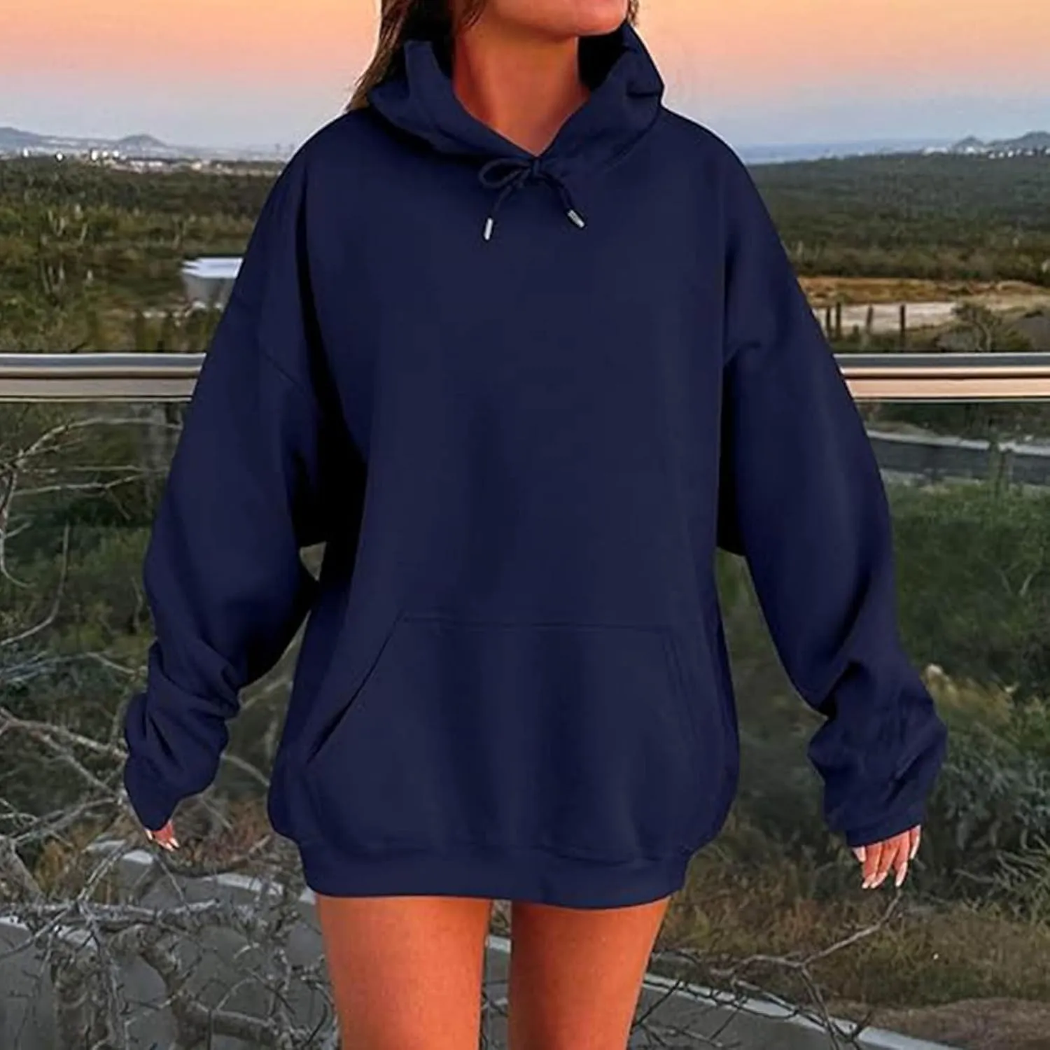 Womens Oversized Hoodies Sweatshirts Winter Fall Long Sleeve Basic Pullover 2024 Fashion Y2k Tops Trendy Loose Outfit