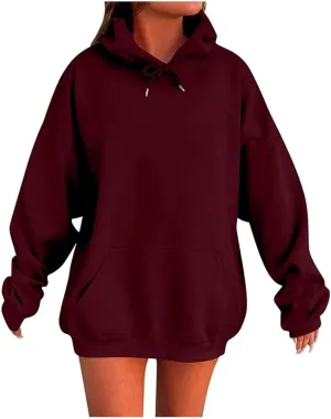 Womens Oversized Hoodies Sweatshirts Winter Fall Long Sleeve Basic Pullover 2024 Fashion Y2k Tops Trendy Loose Outfit