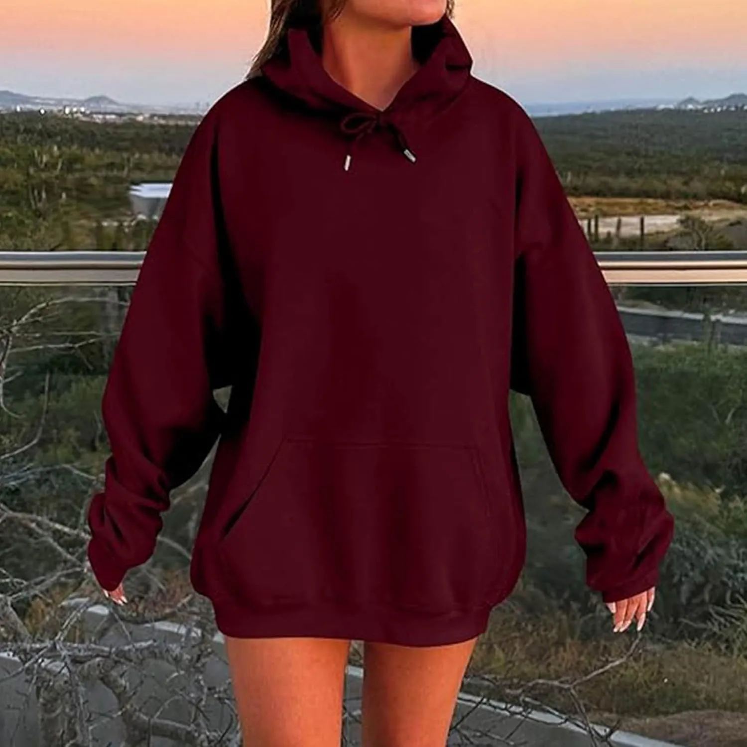 Womens Oversized Hoodies Sweatshirts Winter Fall Long Sleeve Basic Pullover 2024 Fashion Y2k Tops Trendy Loose Outfit