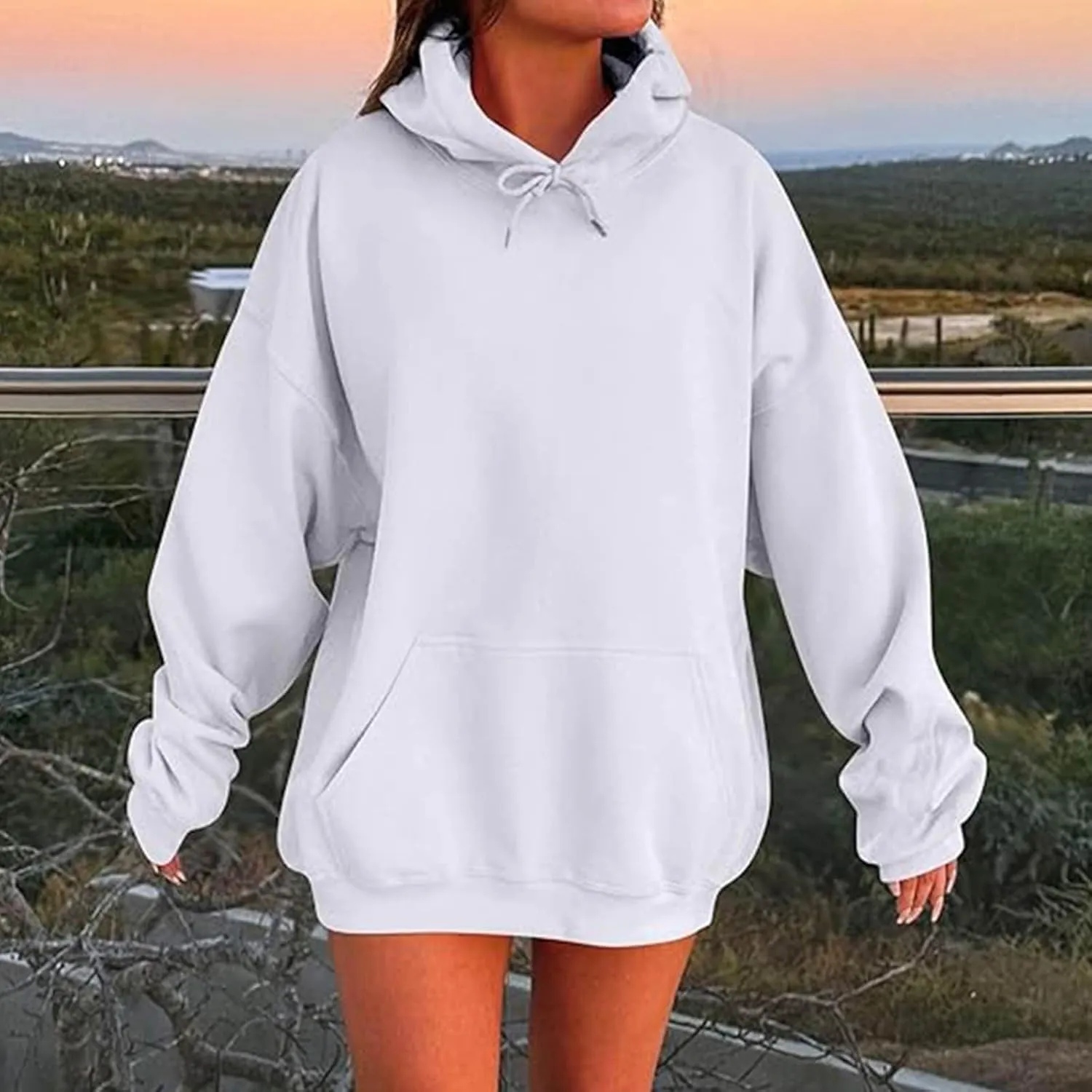 Womens Oversized Hoodies Sweatshirts Winter Fall Long Sleeve Basic Pullover 2024 Fashion Y2k Tops Trendy Loose Outfit