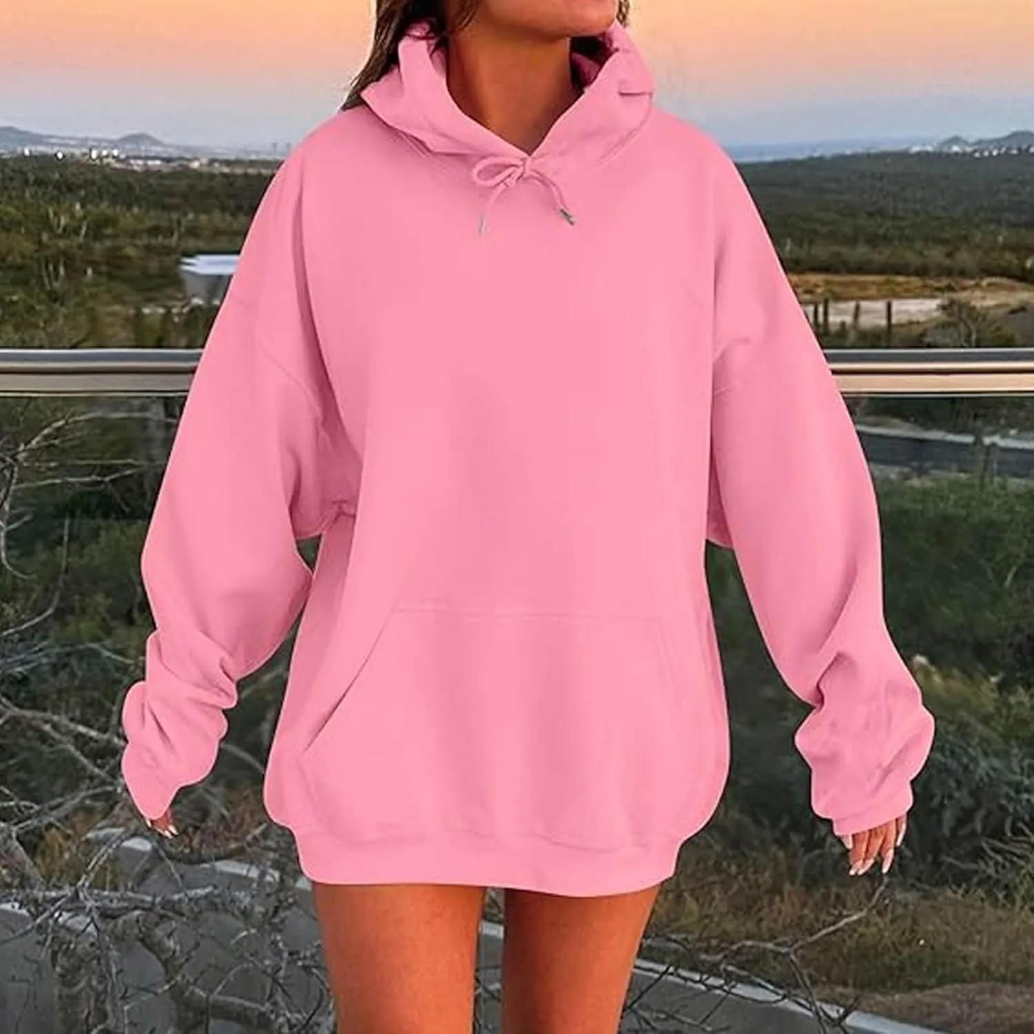 Womens Oversized Hoodies Sweatshirts Winter Fall Long Sleeve Basic Pullover 2024 Fashion Y2k Tops Trendy Loose Outfit