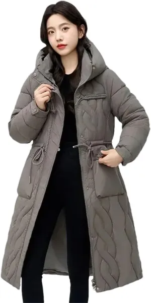 Women's Puffer Jacket Loose Cotton Padded Coats Hooded Parkas Thick Warm Wadded Jackets