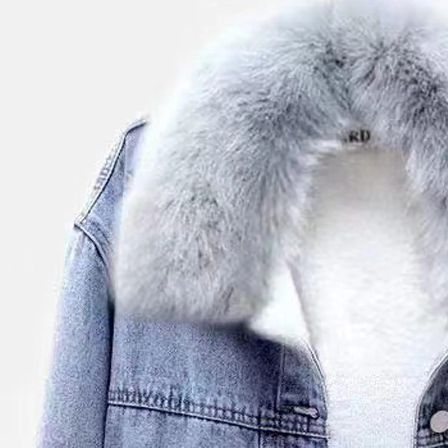 Womens Sherpa Fleece Lined Hoodie Denim Jacket 2022 Winter Jean Jacket Coats Oversized Long Sleeve Trucker Jacket Coat