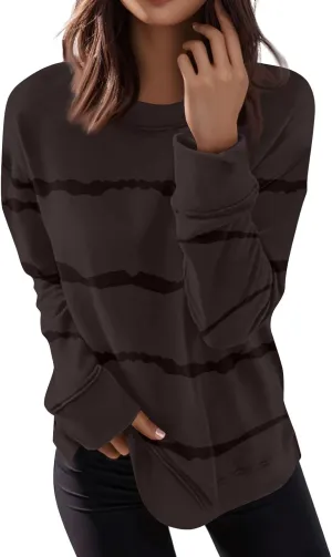 Womens Sweatshirt Oversized Crew Neck Pullover Tops Casual Long Sleeve Shirts Going Out Trendy Outfits