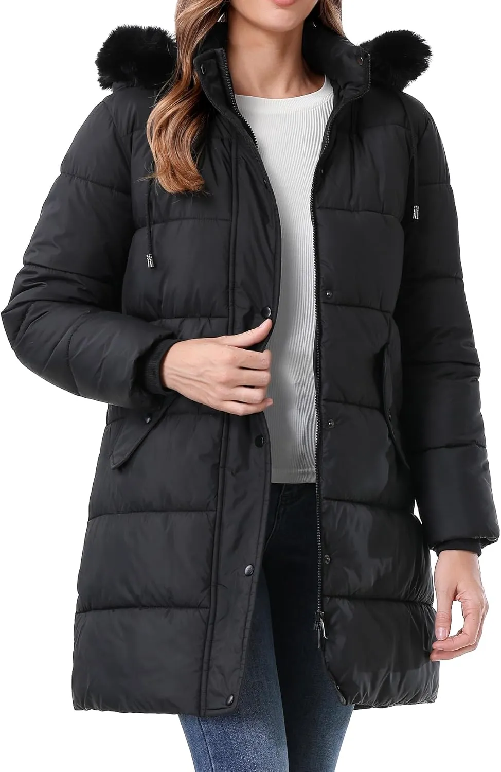 Women's Warm Winter Coat Waterproof Long Puffer Jacket Thickened Down Jacket