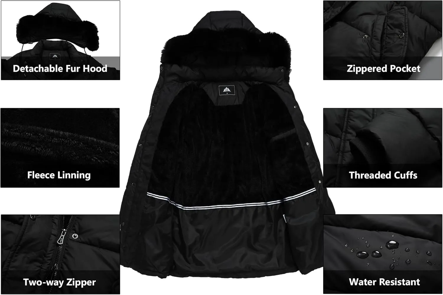 Women's Warm Winter Coat Waterproof Long Puffer Jacket Thickened Down Jacket